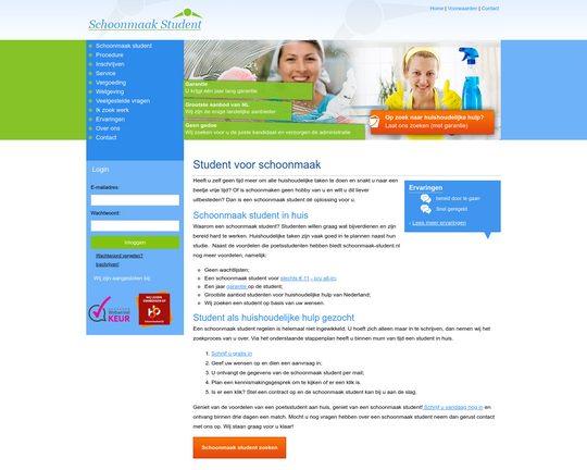 Schoonmaak-student Logo